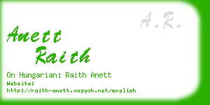 anett raith business card